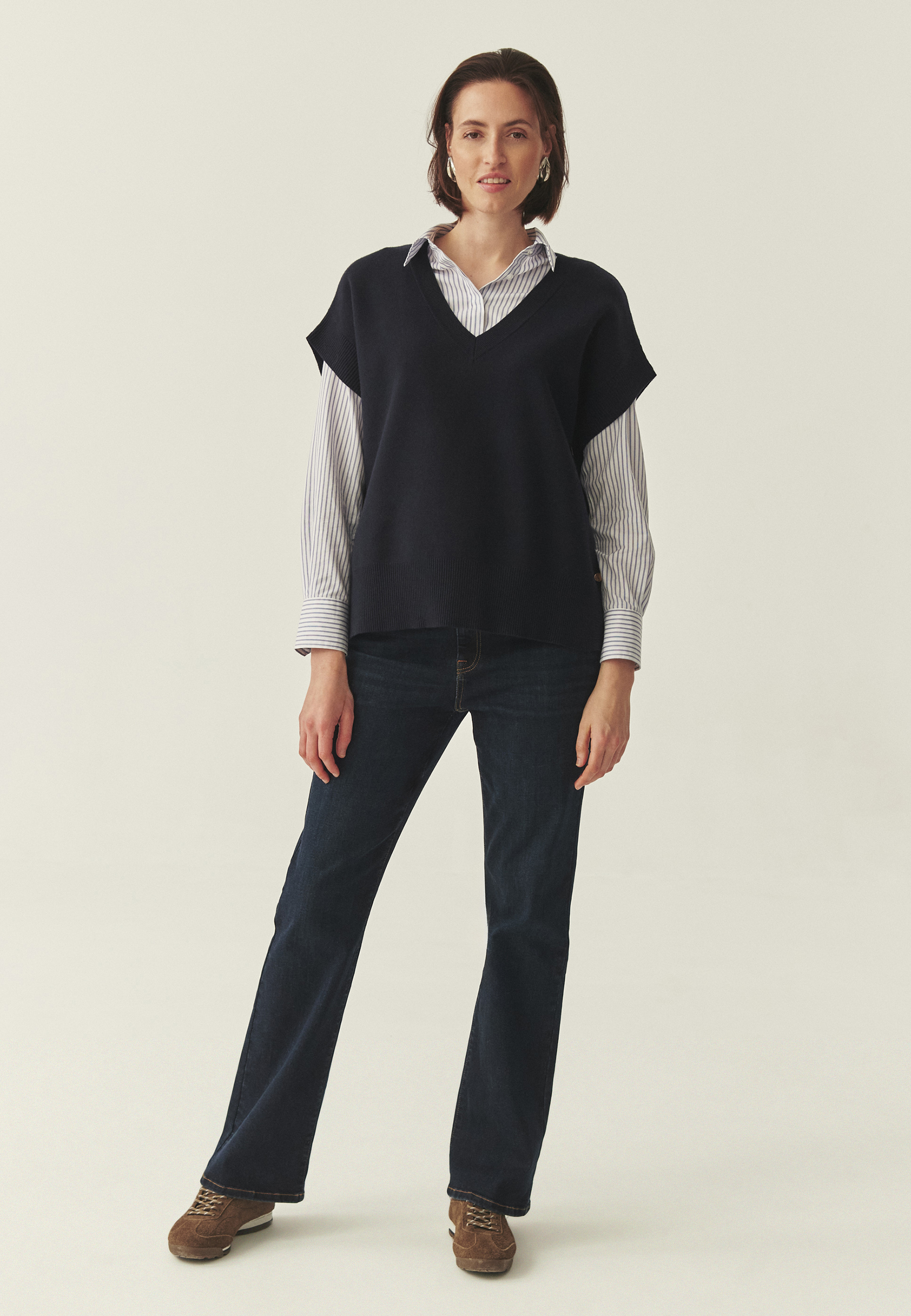 KAMIZELKA Z WISKOZĄ LENZING™ ECOVERO™ - KAMA GRANATOWY 2