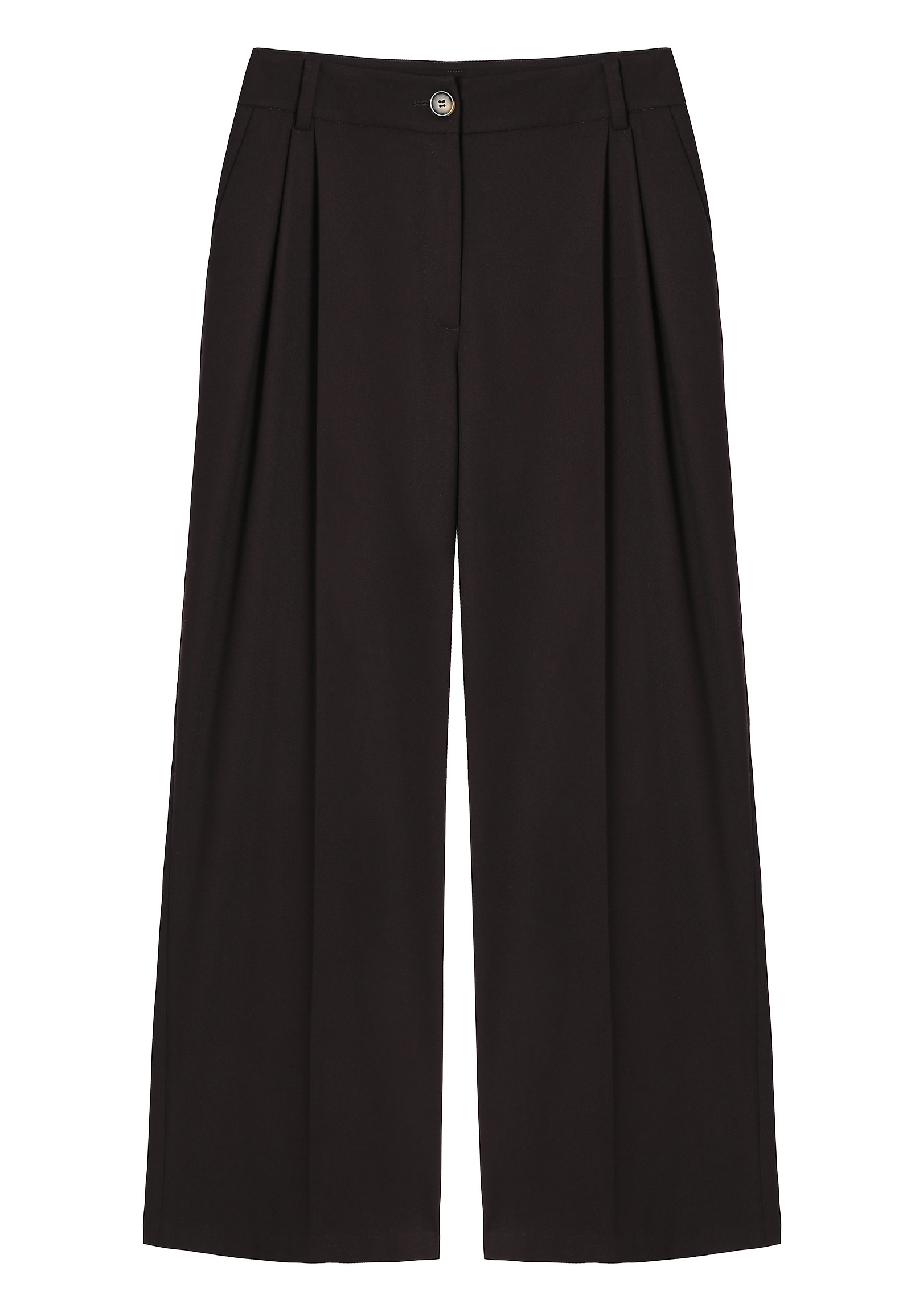 WIDE-LEG TROUSERS WITH CREASES - SOLA WIDE-LEG TROUSERS WITH CREASES - SOLA BROWN 116601