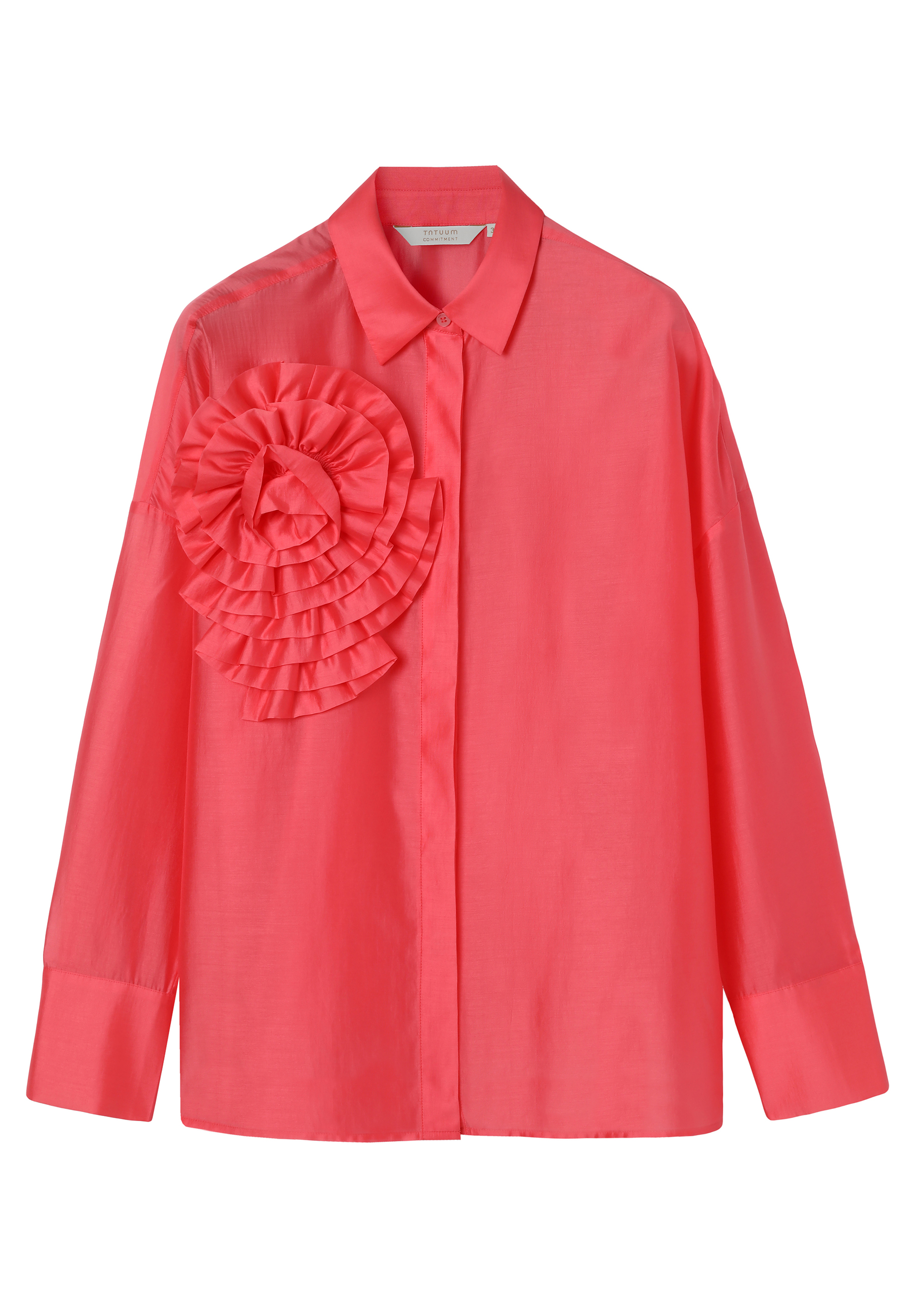 POLOPRŮHLEDNÁ KOŠILE S LYOCELLEM LENZING™ – CLARE ČERVENÁ 2