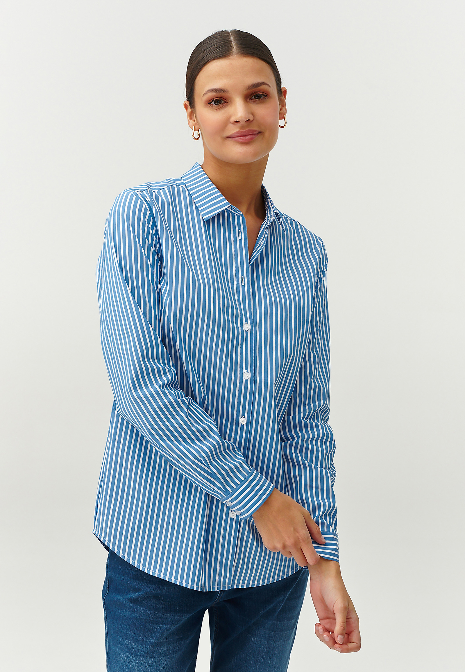 LADIES’ STRIPED SHIRT - GONIKO LADIES’ STRIPED SHIRT - GONIKO BLUE 94532