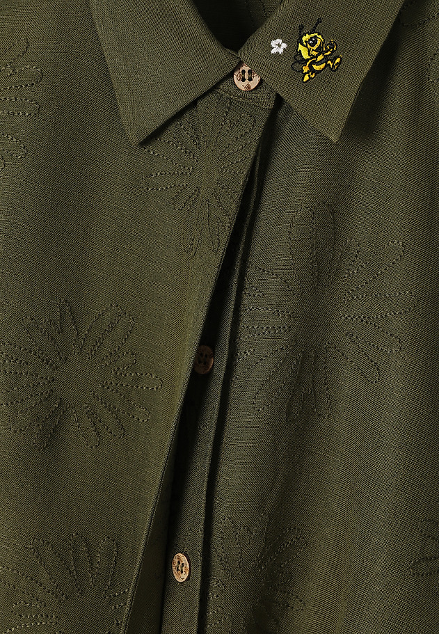 LINEN-VISCOSE SHIRT - KAMA LINEN-VISCOSE SHIRT - KAMA KHAKI 7