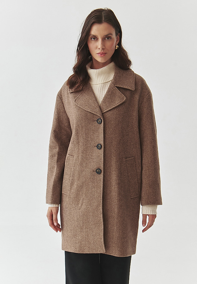 LADIES' HERRINGBONE FABRIC COAT — SEWRO LADIES' HERRINGBONE FABRIC COAT — SEWRO BEŻOWY 3