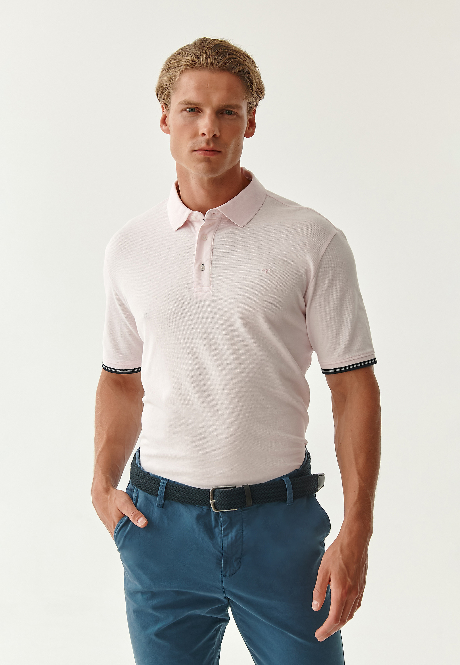 MĘSKA KOSZULKA POLO Z BAWEŁNY JAY 6 MĘSKA KOSZULKA POLO Z BAWEŁNY JAY 6 RÓŻOWY 78058