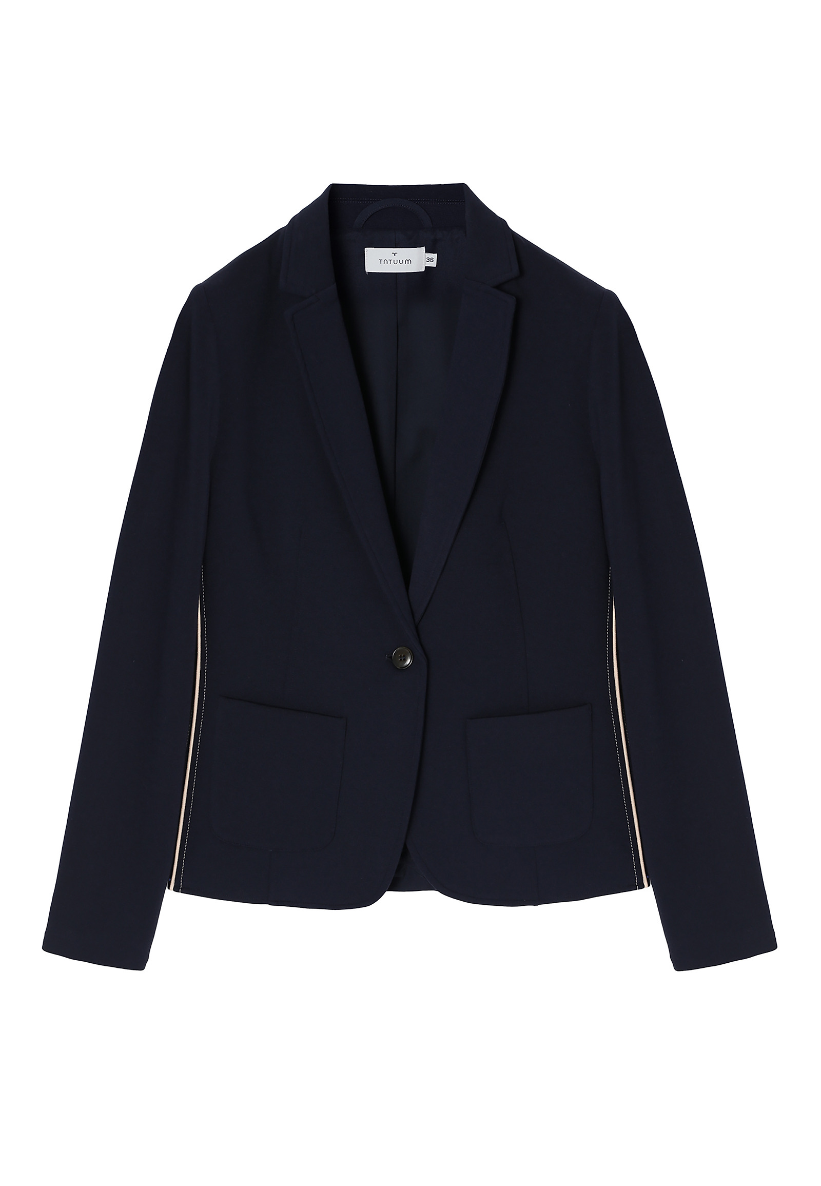 PLETENÉ SAKO S OZDOBNOU ČIPKOU – DEDERI PLETENÉ SAKO S OZDOBNOU ČIPKOU – DEDERI NÁMORNÍCKA MODRÁ 95300