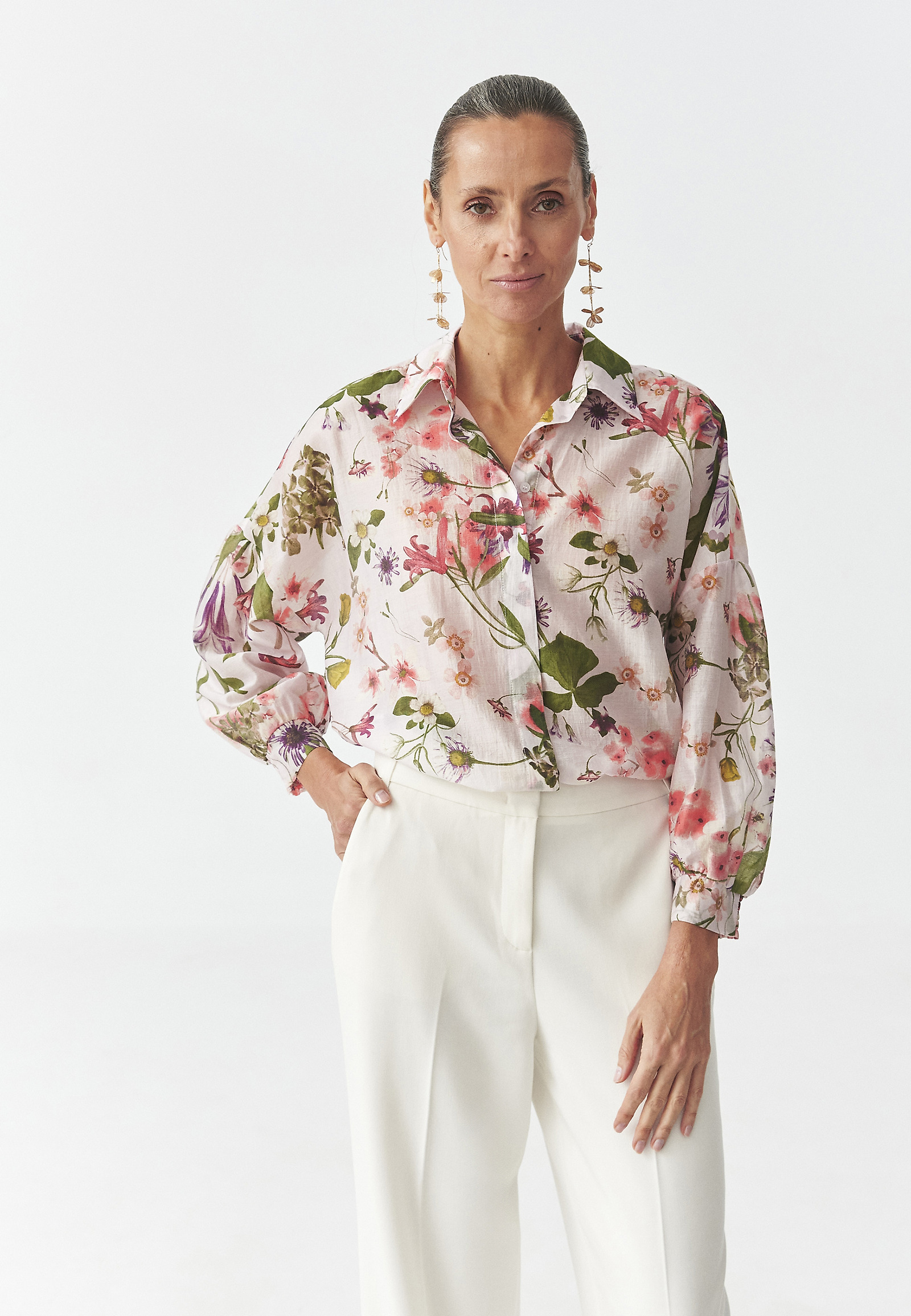 FLORAL LYOCELL SHIRT — FLORELLA FLORAL LYOCELL SHIRT — FLORELLA MULTICOLOR 109016