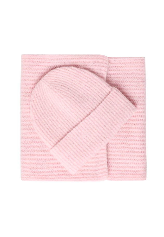 CLASSIC SCARF WITH WOOL AND ALPACA - ROSSIN CLASSIC SCARF WITH WOOL AND ALPACA - ROSSIN PINK 4