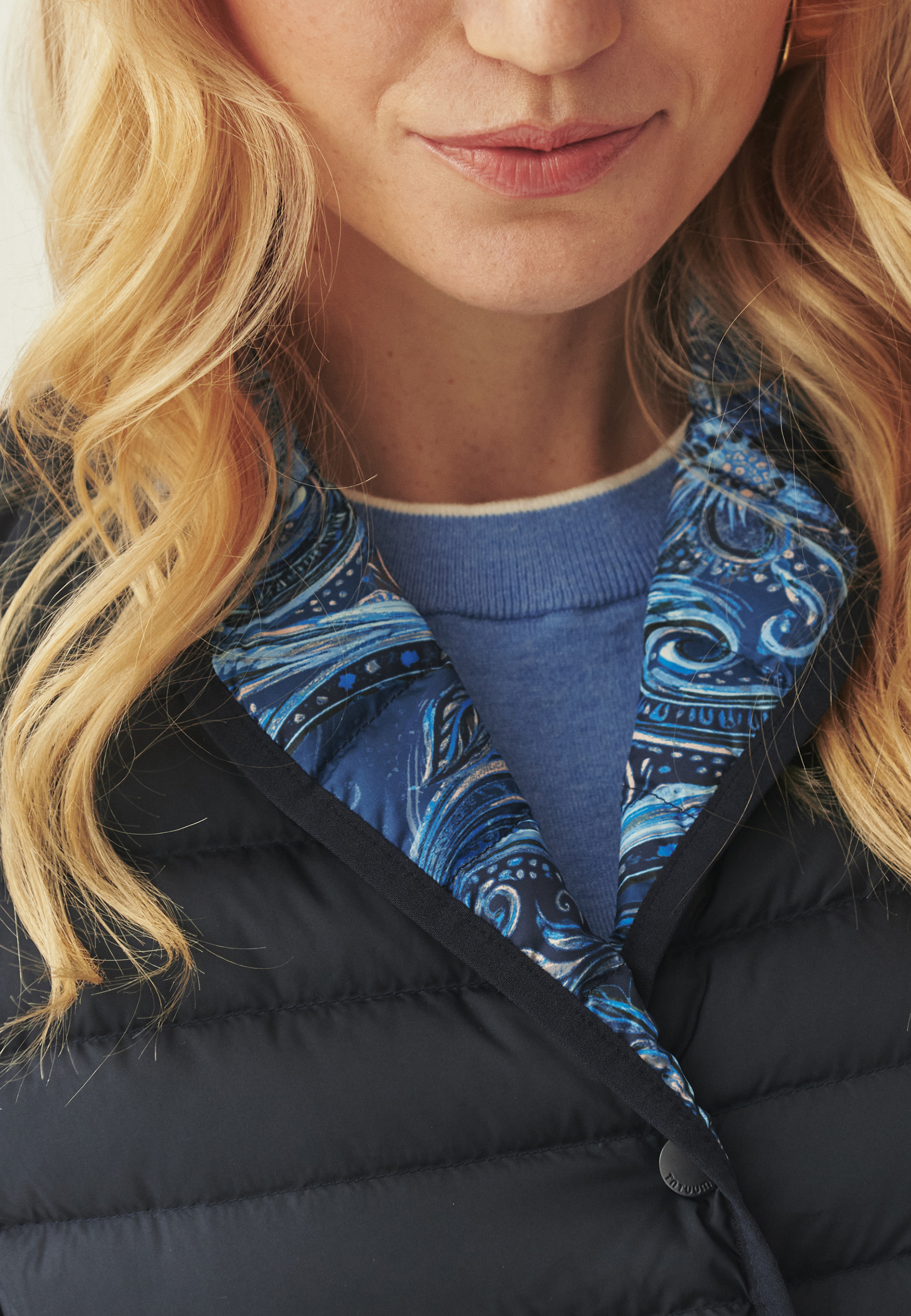 PUCHOWA KURTKA PRZEJŚCIOWA - KRISA 1 GRANATOWY 2