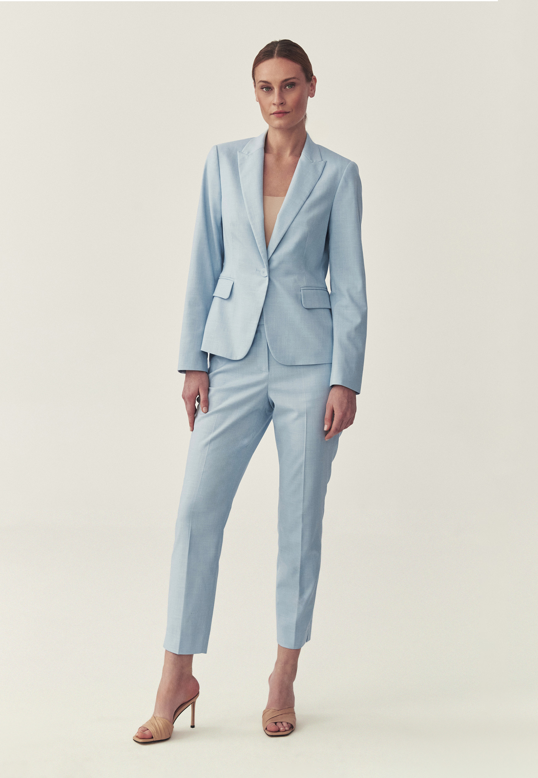 GARNITUROWE SPODNIE Z WISKOZĄ LENZING™ ECOVERO™ - KOLIA 9 NIEBIESKI 2