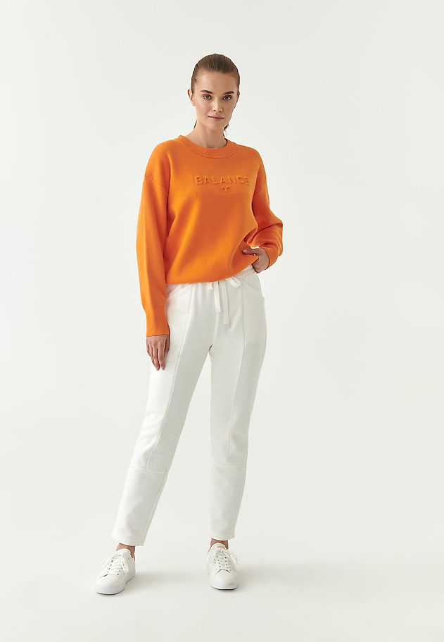 WISKOZOWY SWETER DAMSKI BALAMI WISKOZOWY SWETER DAMSKI BALAMI POMARAŃCZOWY 4
