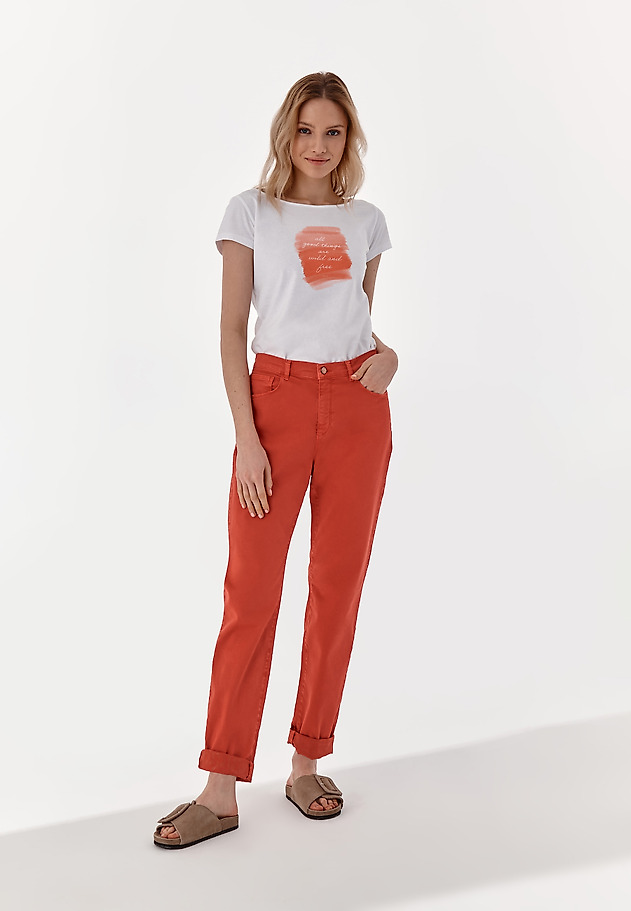 dámské kalhoty denim DEZIRA 1 dámské kalhoty denim DEZIRA 1 ČERVENÁ 1