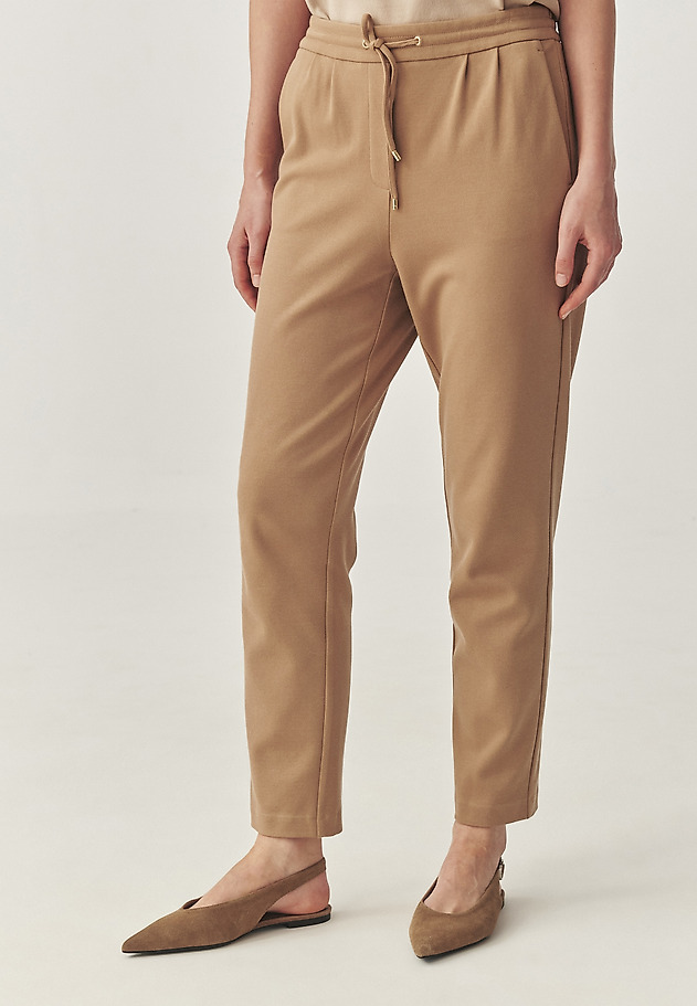 PANTALONI TRICOTAȚI CU TALIE ELASTICĂ - LILOTI PANTALONI TRICOTAȚI CU TALIE ELASTICĂ - LILOTI BEJ 3