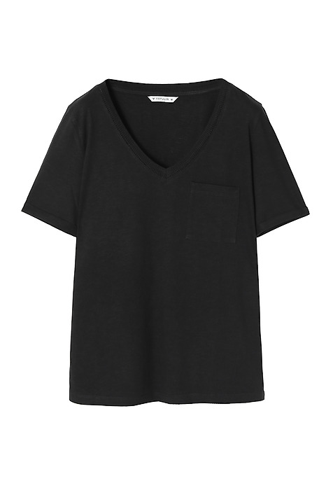 TRICOU DE DAMĂ, CU BUZUNAR MIC MIMI NEGRU 2
