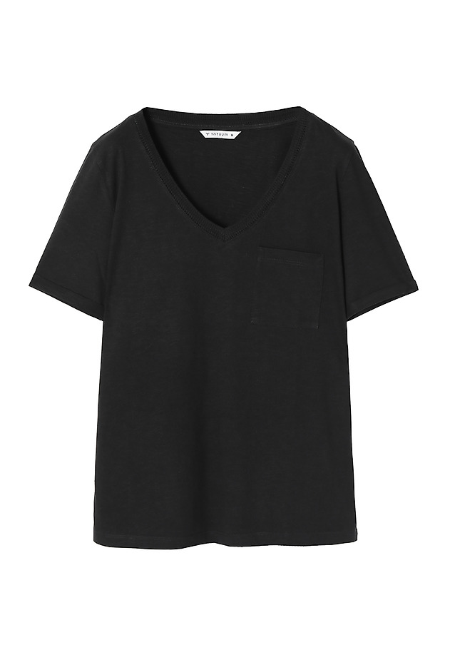 T-SHIRT DAMSKI Z KIESZONKĄ MIMI T-SHIRT DAMSKI Z KIESZONKĄ MIMI CZARNY 5