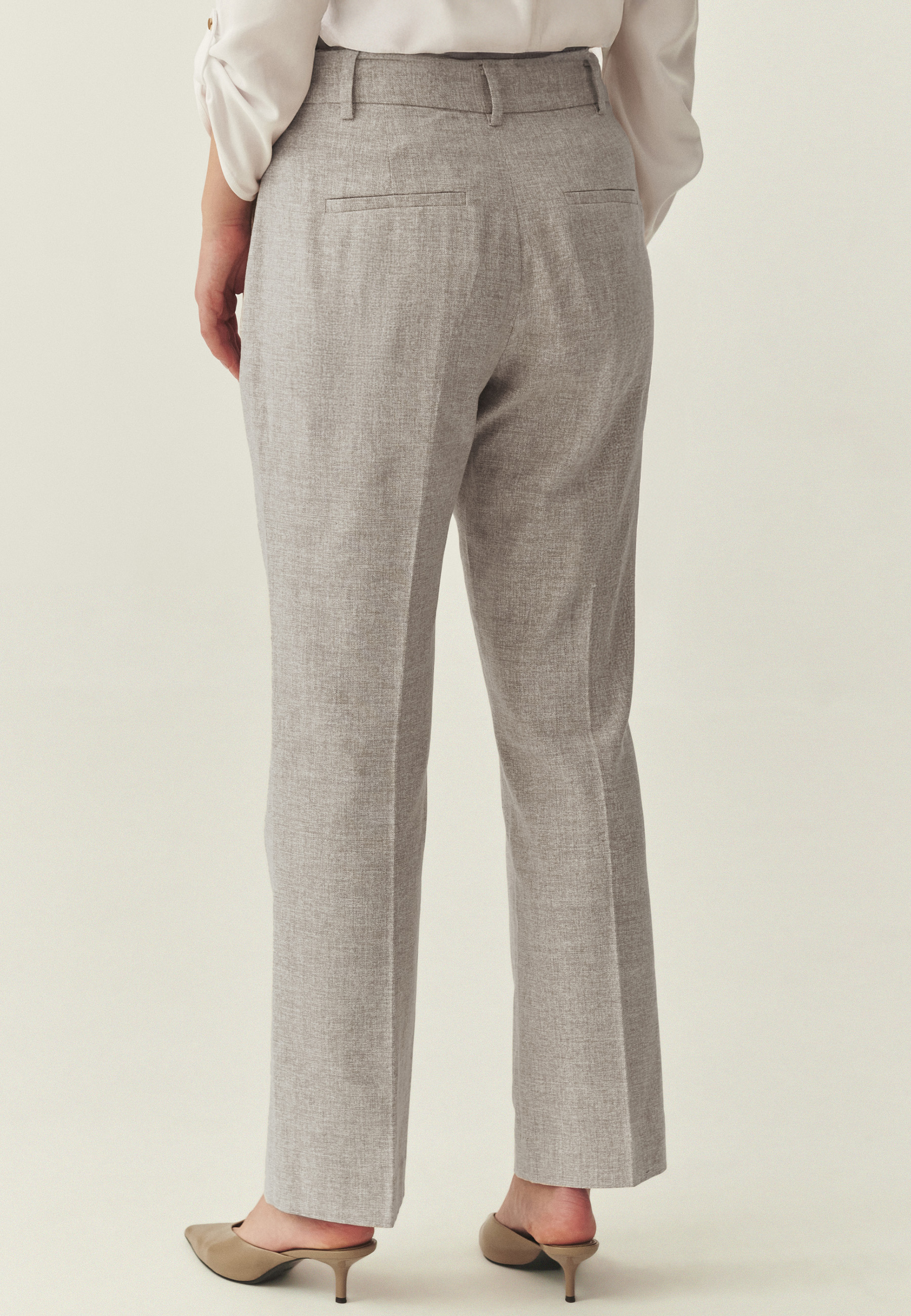 OBLEKOVÉ KALHOTY SE LNEM – ULATINA 1 BÉŽOVÁ 2