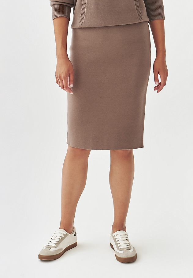 KNITTED PENCIL SKIRT - GEME KNITTED PENCIL SKIRT - GEME BEŻOWY 4