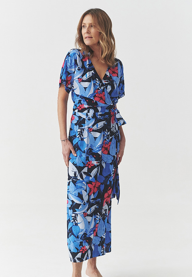 ENVELOPE PATTERNED VISCOSE DRESS - ZERWI ENVELOPE PATTERNED VISCOSE DRESS - ZERWI MULTIKOLOR 1