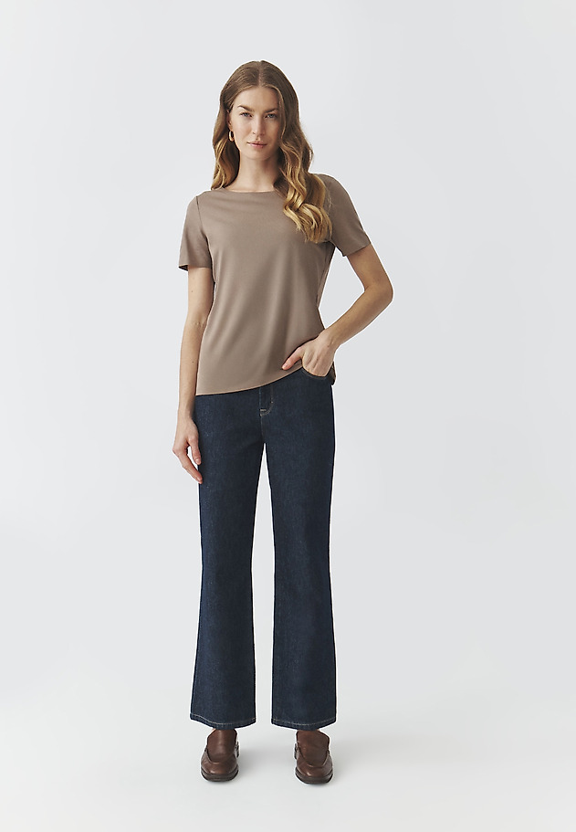 CLASSIC SHORT SLEEVE BLOUSE — MIKAJA CLASSIC SHORT SLEEVE BLOUSE — MIKAJA BEŻOWY 5