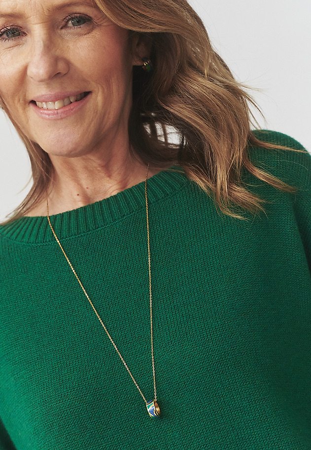 GOLD-PLATED NECKLACE WITH PENDANT - MIBIS GOLD-PLATED NECKLACE WITH PENDANT - MIBIS MULTIKOLOR 1