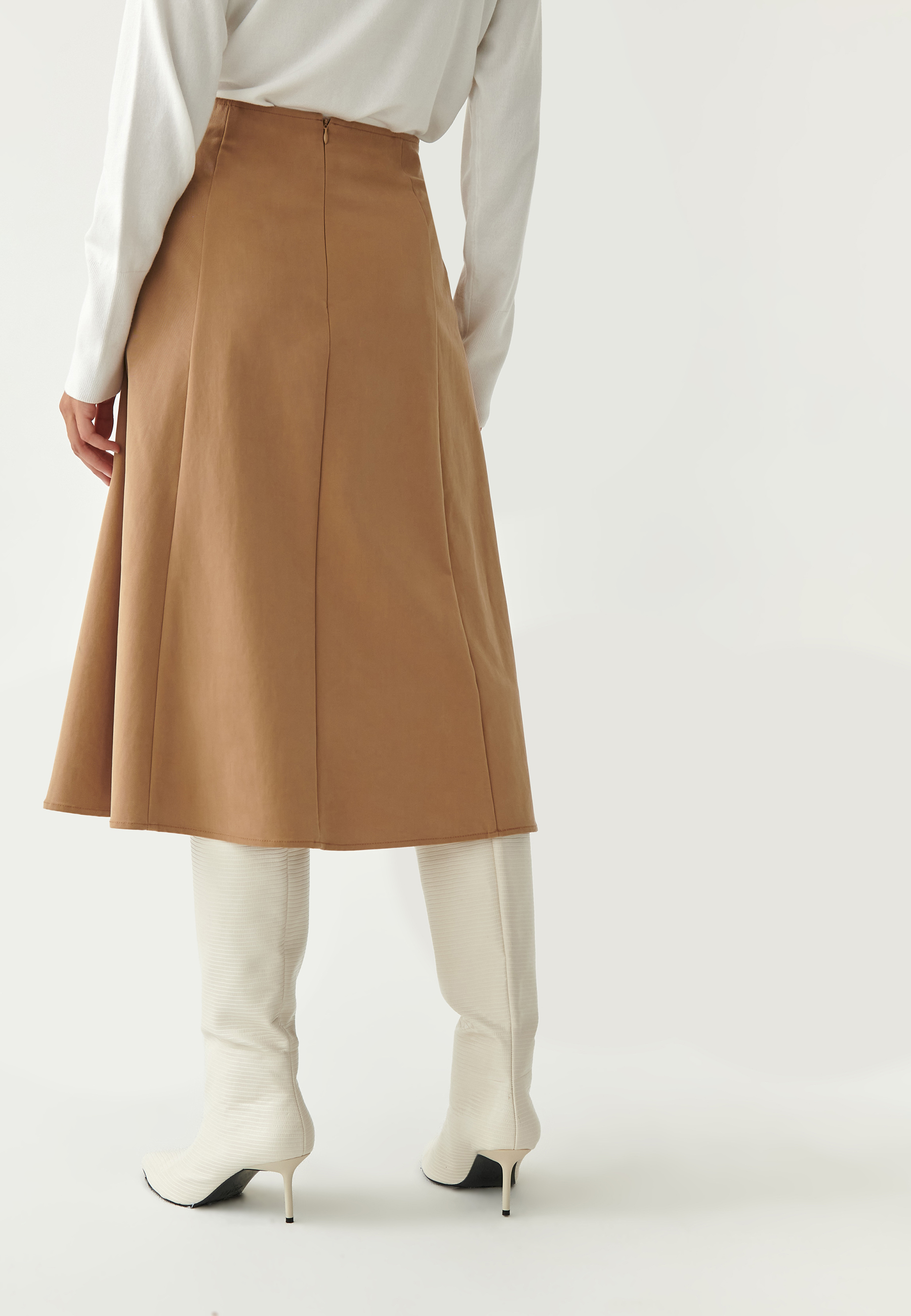 PANELOWA SPÓDNICA DAMSKA WEGA BEŻOWY 2