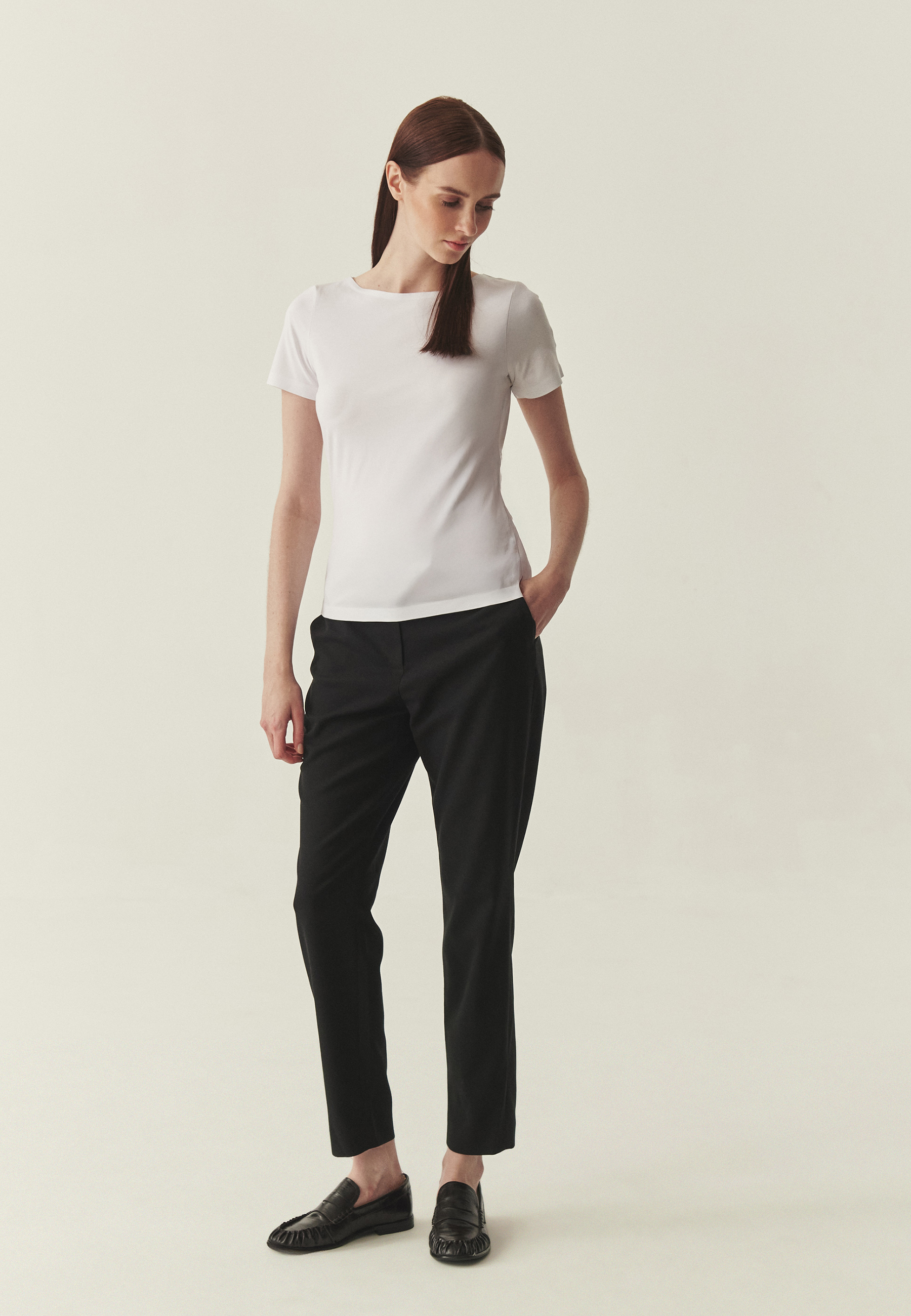 DOPASOWANA BLUZKA Z BAWEŁNĄ - MIKAJA BIAŁY 2