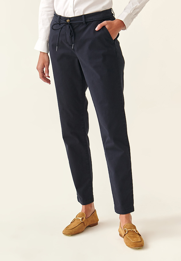 LADIES' CHINO TROUSERS HINO LADIES' CHINO TROUSERS HINO NAVY BLUE 2