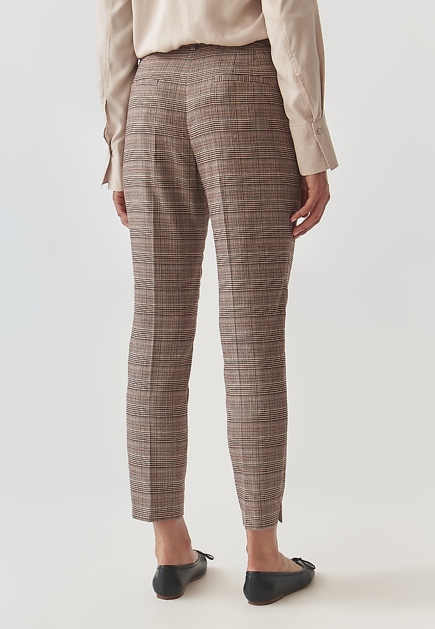 LADIES' CHECKERED FABRIC PANTS - KOLIANA 1 LADIES' CHECKERED FABRIC PANTS - KOLIANA 1 MULTIKOLOR 3