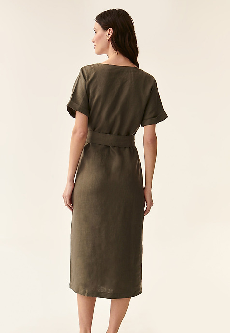 LADIES' TWILL SHIRT WITH LARGE POCKETS WANKARMI KHAKI 2