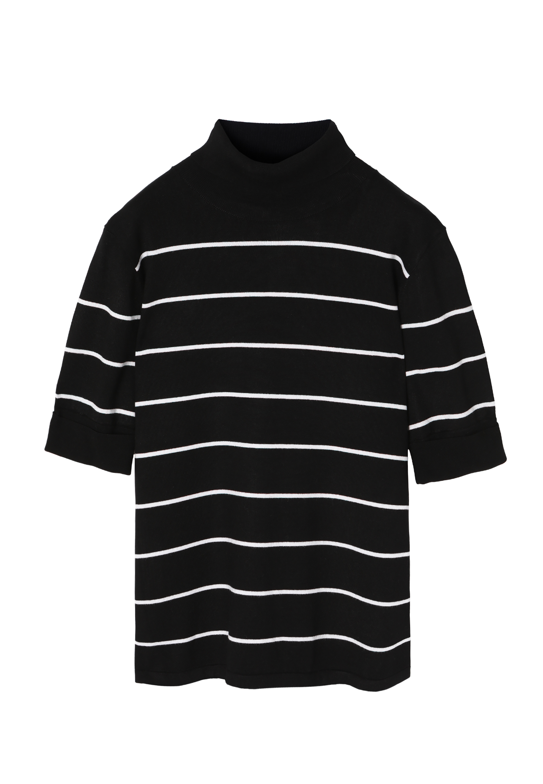 KLASYCZNY SWETER DAMSKI W PASKI Z GOLFEM LU 1