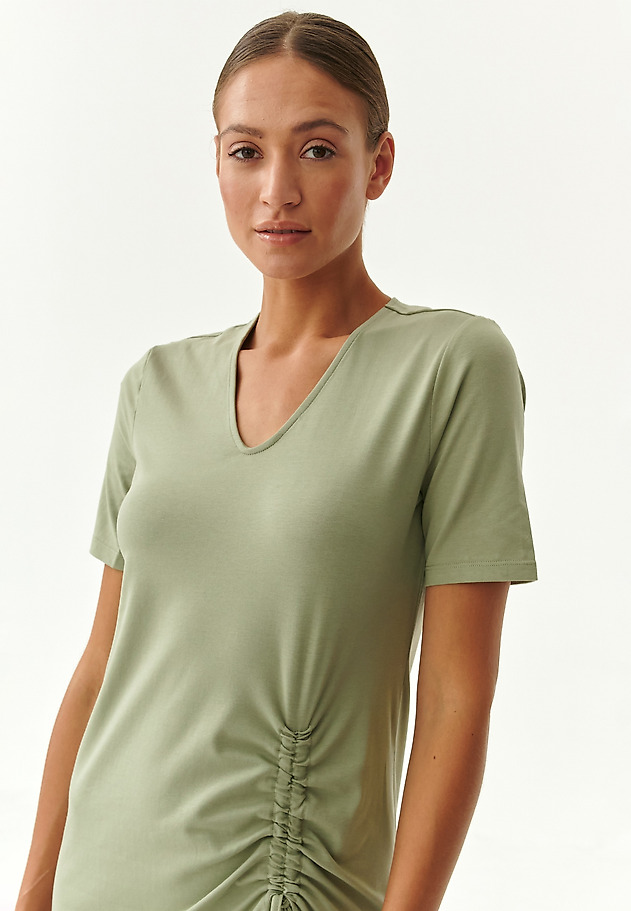 LADIES' DRAPED DRESS RIRI LADIES' DRAPED DRESS RIRI KHAKI 1