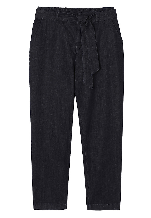 PANTALONI DIN DENIM CU CUREA - FARANA PANTALONI DIN DENIM CU CUREA - FARANA ALBASTRU 6