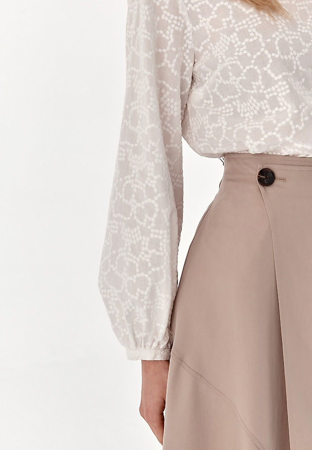 LADIES' BLOUSE WITH PUFFED SLEEVES AFELIANNA LADIES' BLOUSE WITH PUFFED SLEEVES AFELIANNA ECRU 4
