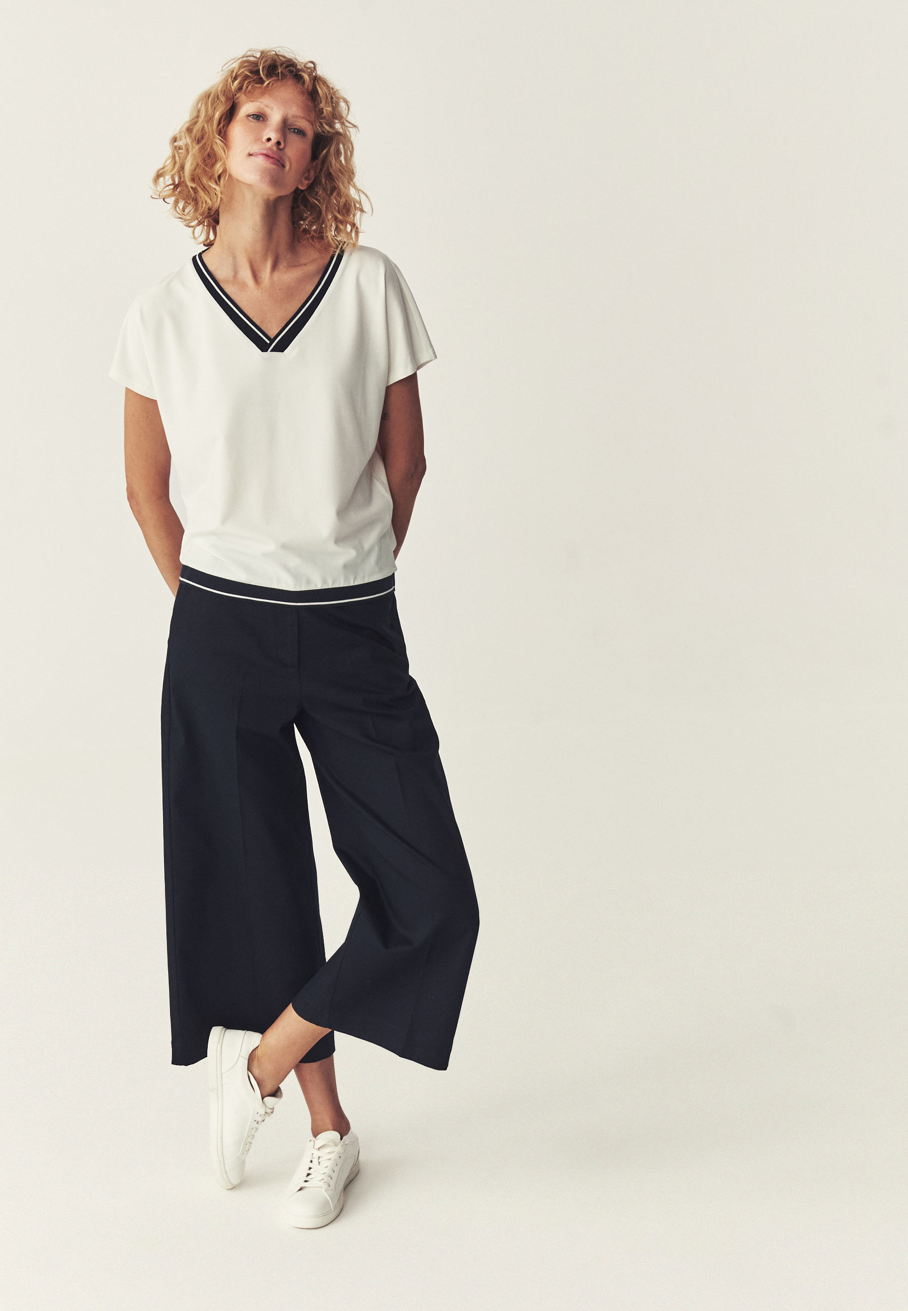 LUŹNA BLUZKA Z DZIANINY - AJSALA ECRU 2