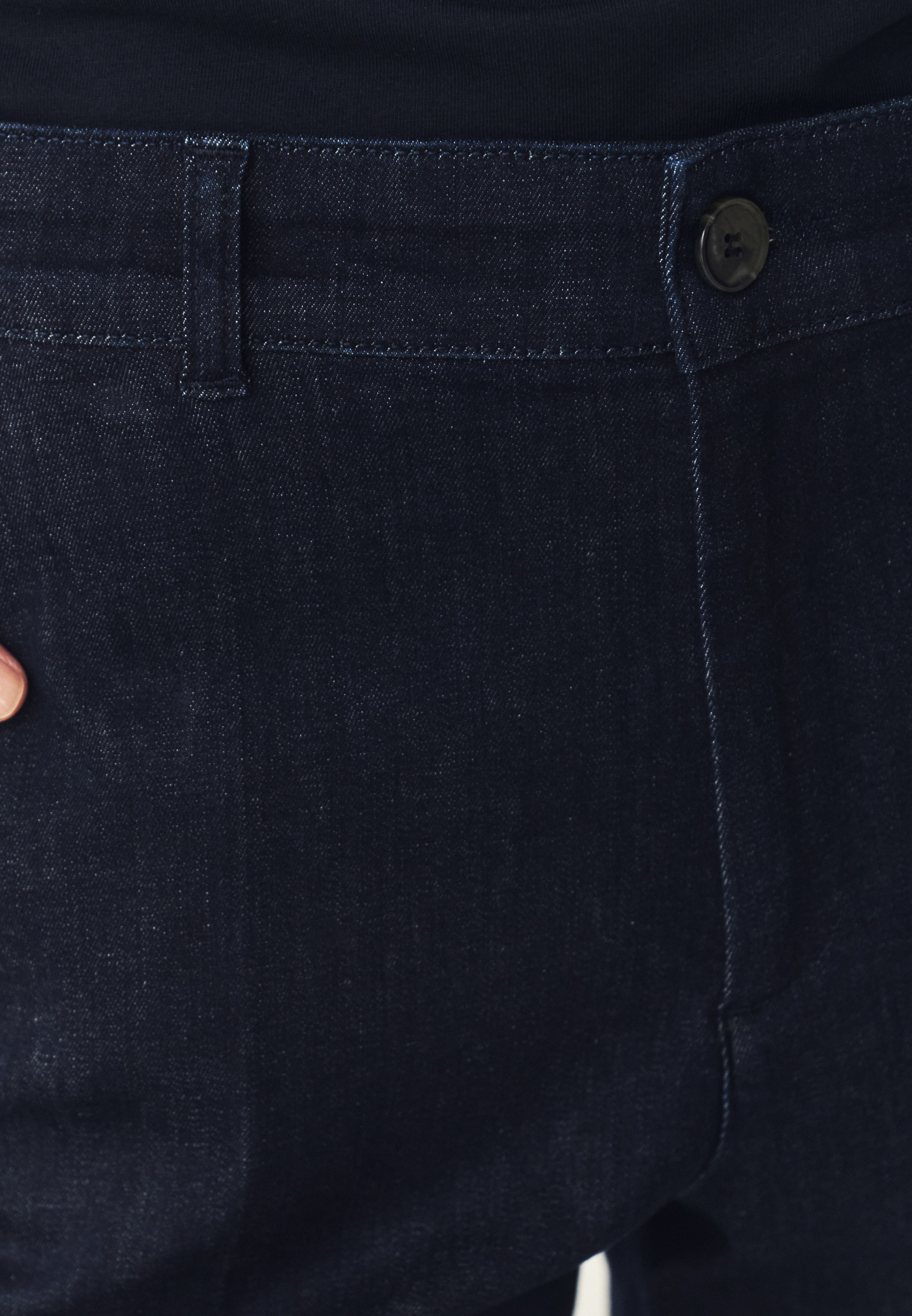 DŽÍNOVÉ ŠORTKY S PUKY – TEREMI TMAVĚ MODRÁ 2