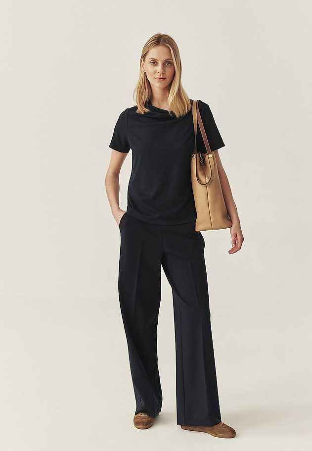 CLASSIC BLOUSE WITH MODAL - LUCA CLASSIC BLOUSE WITH MODAL - LUCA NAVY BLUE 4
