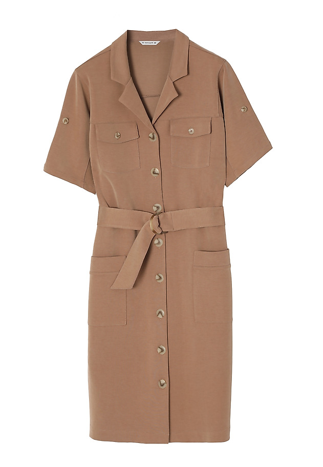 KNITTED DRESS WITH BUTTONS — ZOE KNITTED DRESS WITH BUTTONS — ZOE BEŻOWY 8