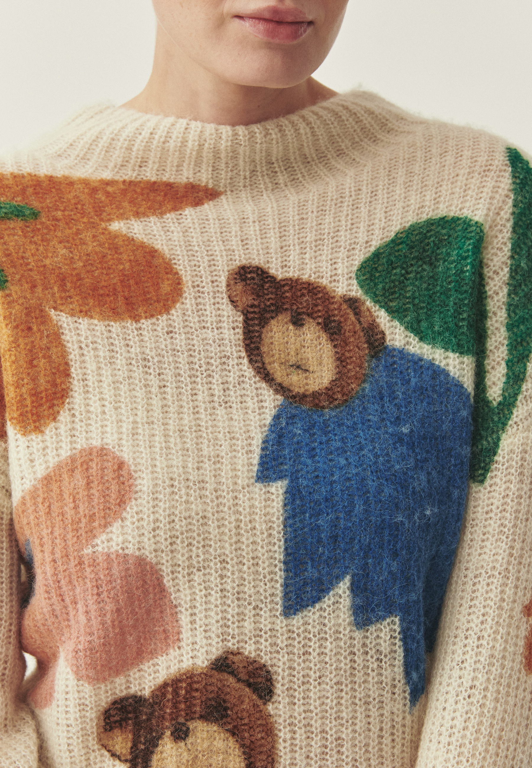 BAJKOWY SWETER Z WEŁNĄ I ALPAKĄ -TALE MULTIKOLOR 2