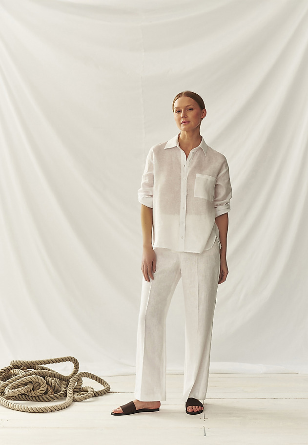 LINEN SHIRT - HANNA LINEN SHIRT - HANNA BIAŁY 1