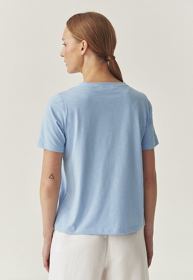 COTTON T-SHIRT WITH POCKET - DELQI COTTON T-SHIRT WITH POCKET - DELQI NIEBIESKI 3