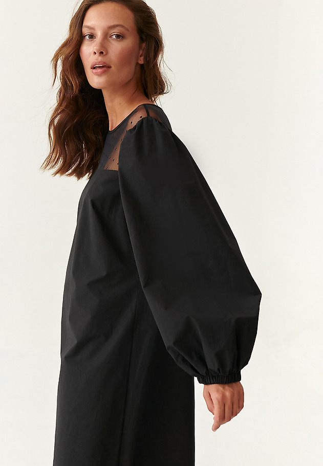 DRESS WITH BALLOON SLEEVES SAMARITO DRESS WITH BALLOON SLEEVES SAMARITO CZARNY 3