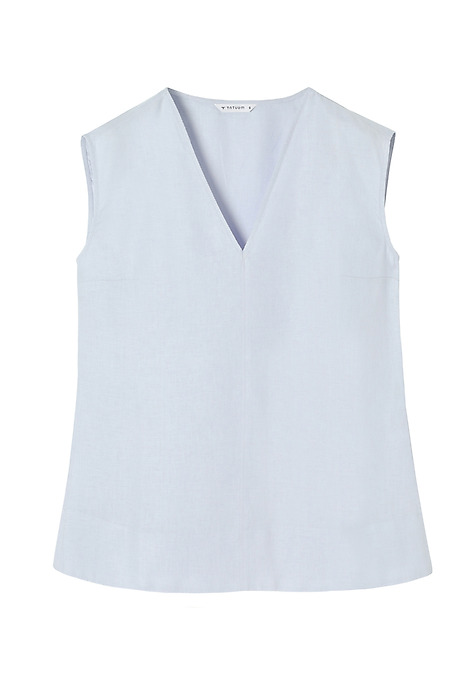 SLEEVELESS LINEN BLOUSE - LUIZA PURPLE 2