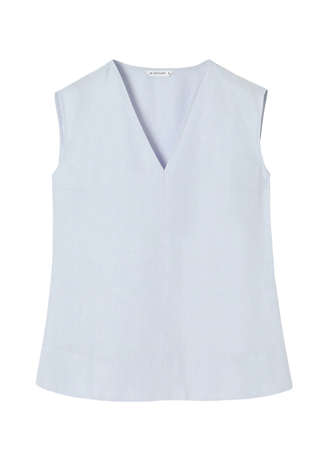 BLUZA IZ LANENEGA MATERIALA BREZ ROKAVOV - LUIZA BLUZA IZ LANENEGA MATERIALA BREZ ROKAVOV - LUIZA VIJOLIČNA 6