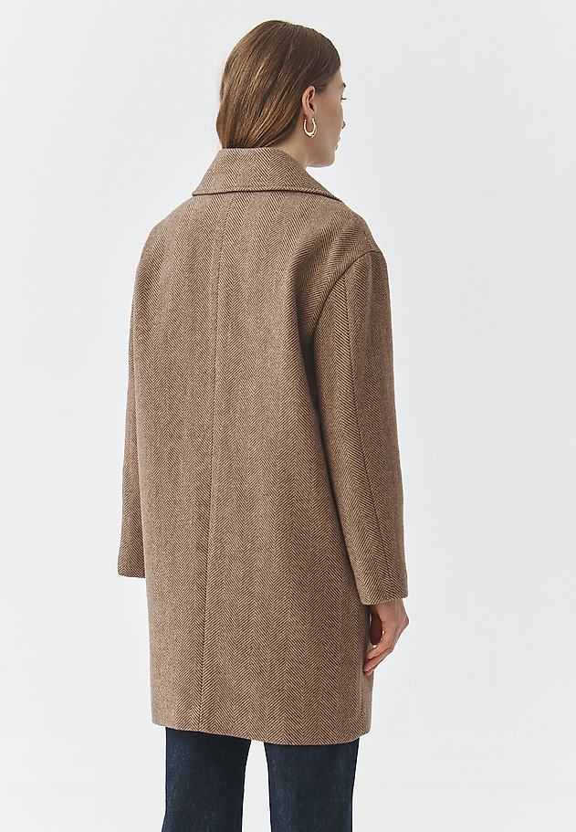 LADIES' HERRINGBONE FABRIC COAT — SEWRO LADIES' HERRINGBONE FABRIC COAT — SEWRO BEŻOWY 4