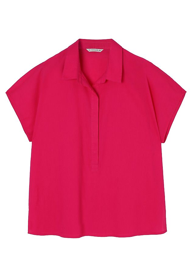 COTTON BLOUSE WITH COLLAR - LENTILA COTTON BLOUSE WITH COLLAR - LENTILA RÓŻOWY 5