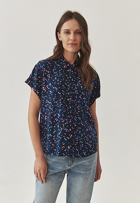 LADIES’ SLEEVELESS BLOUSE - KIMONA 1 MULTICOLOR 2