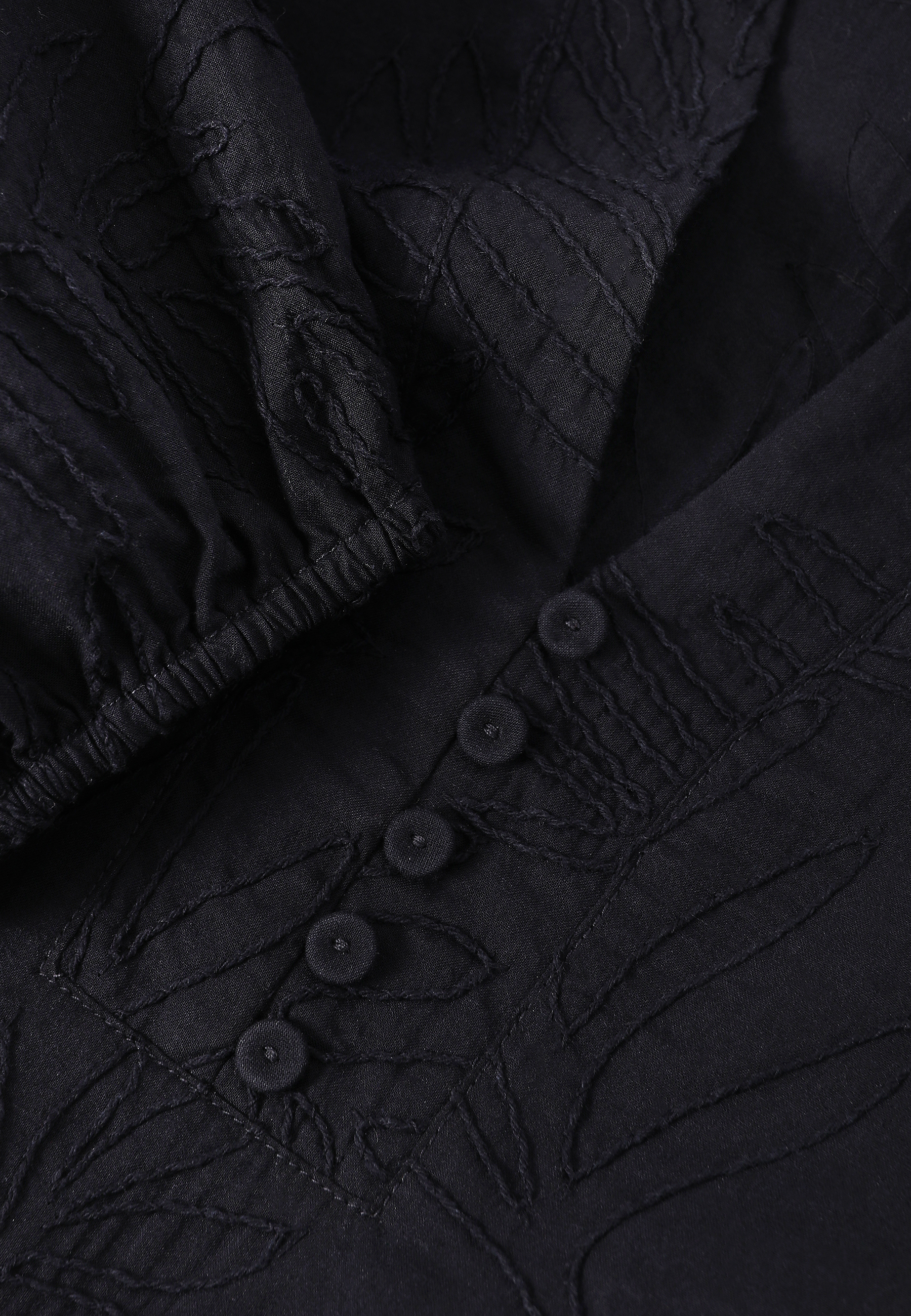 COTTON BLOUSE WITH EMBROIDERY - TANTI NAVY BLUE 2