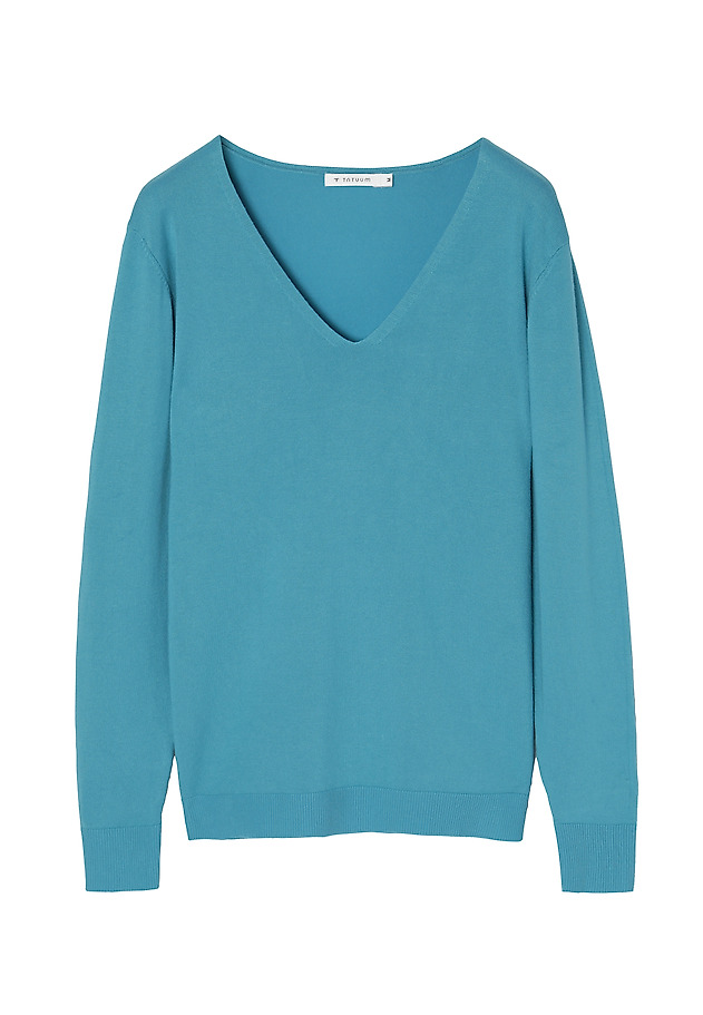 KLASYCZNY SWETER DAMSKI TESSA KLASYCZNY SWETER DAMSKI TESSA NIEBIESKI 5