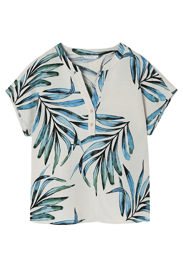 PATTERNED BLOUSE WITH LINEN AND VISCOSE - SARAKINO 1 PATTERNED BLOUSE WITH LINEN AND VISCOSE - SARAKINO 1 MULTIKOLOR 7