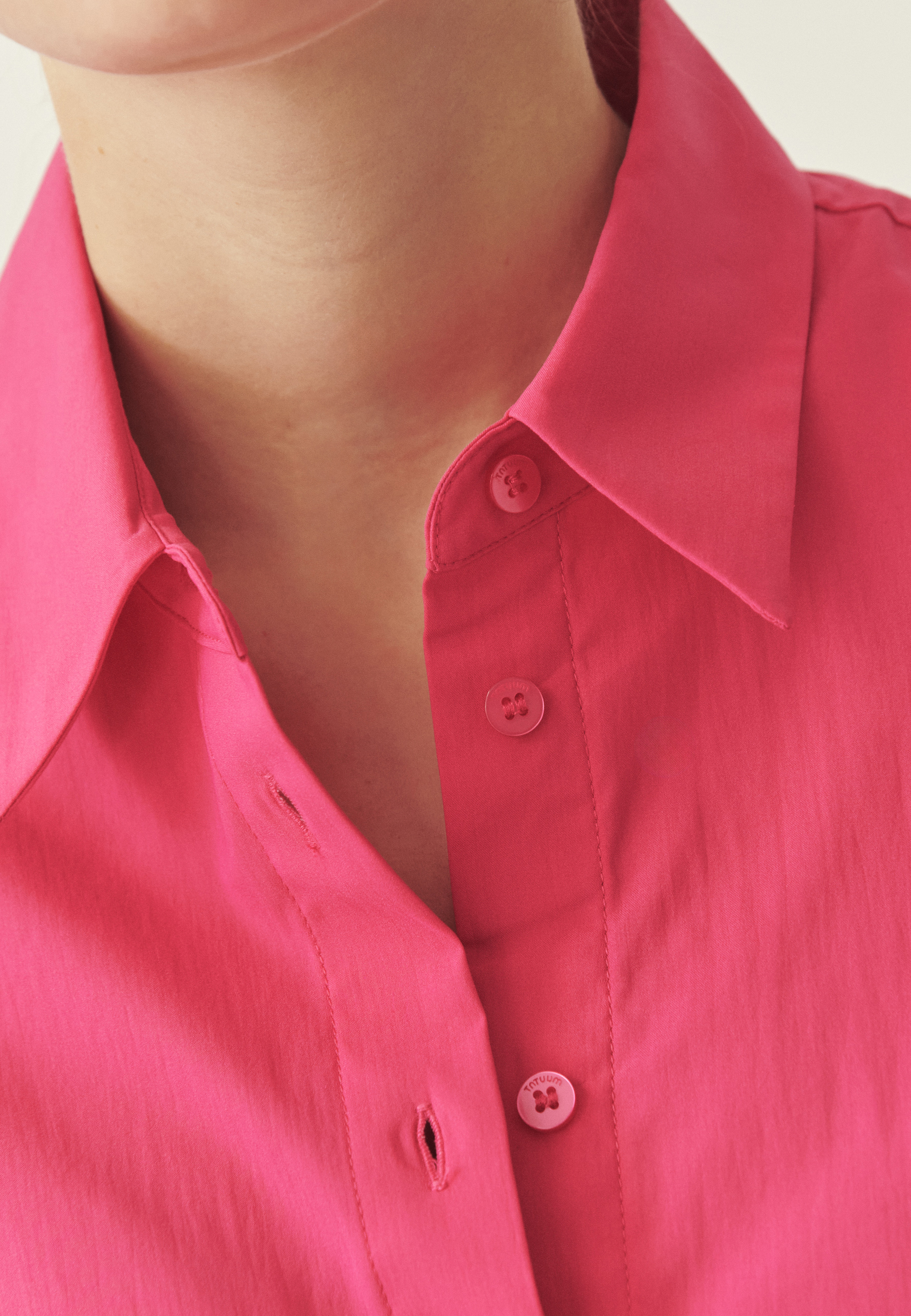 TKANINOWA KOSZULA O LUŹNYM KROJU - LEILA RÓŻOWY 2