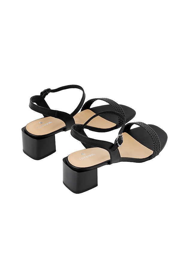 LEATHER BRAIDED SANDALS — GIULIA LEATHER BRAIDED SANDALS — GIULIA CZARNY 4
