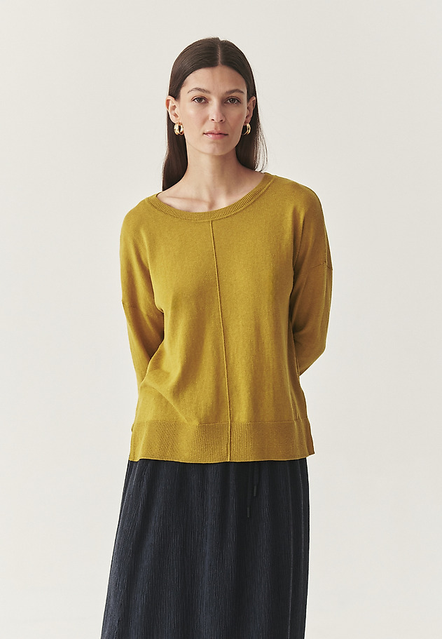 STYLOWY SWETER Z BAWEŁNĄ - NALA STYLOWY SWETER Z BAWEŁNĄ - NALA ZIELONY 3
